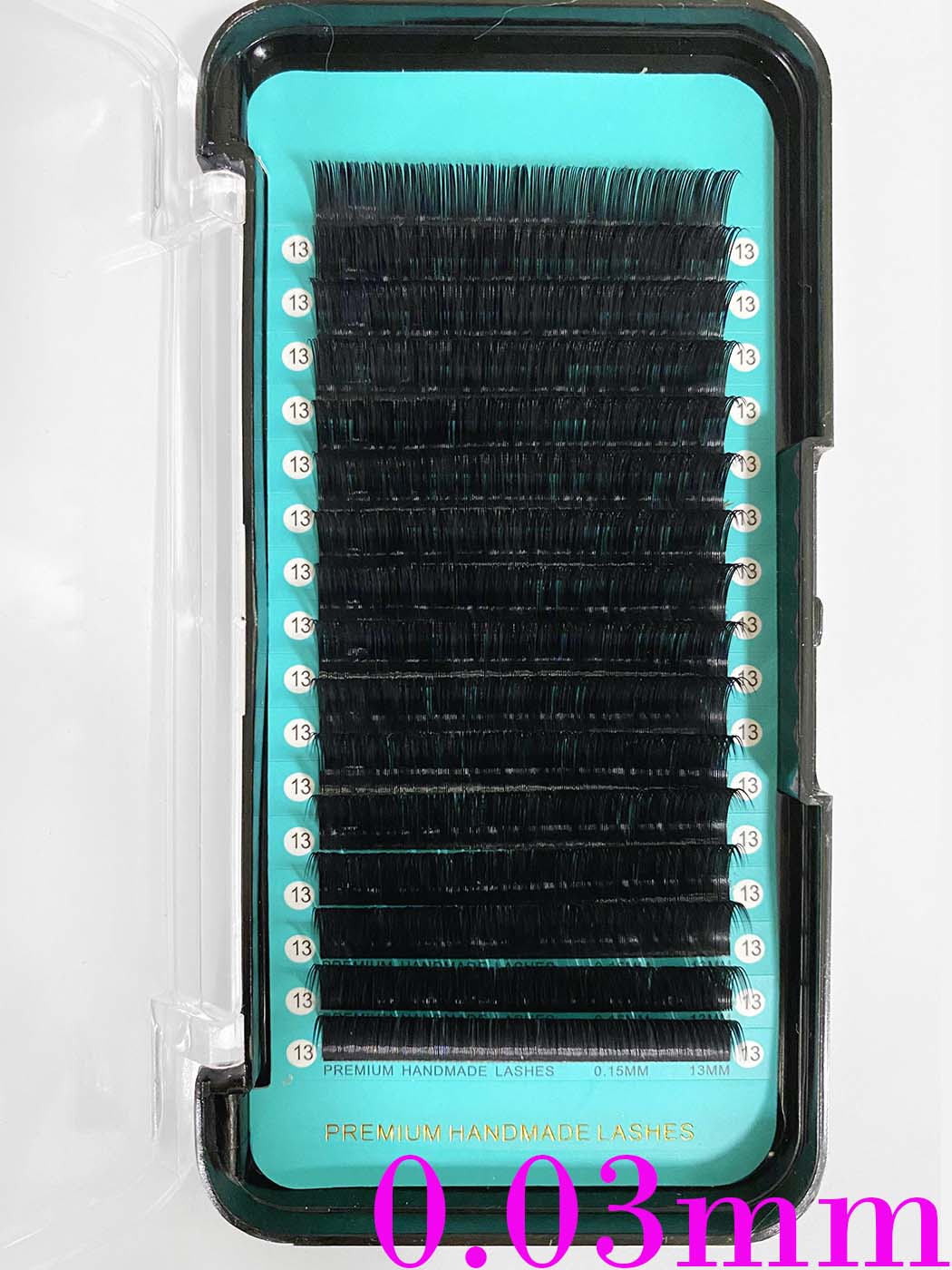 Cashmere Faux Mink Matte Black Individual Lash Extensions 【0.03mm 16-lines】【CLEARANCE SALE】Black Box Lashes Are Curlier Than White box lashes