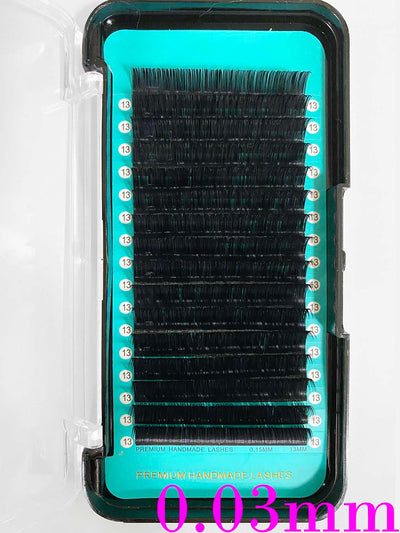 Cashmere Faux Mink Matte Black Individual Lash Extensions 【0.03mm 16-lines】【CLEARANCE SALE】Black Box Lashes Are Curlier Than White box lashes