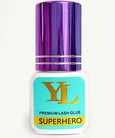 SUPERHERO PURPLE 【Dries Invisible】0.5-1 Second Fast Drying -EXTRA STRONG Eyelash Extension Glue【For low to medium humidity】