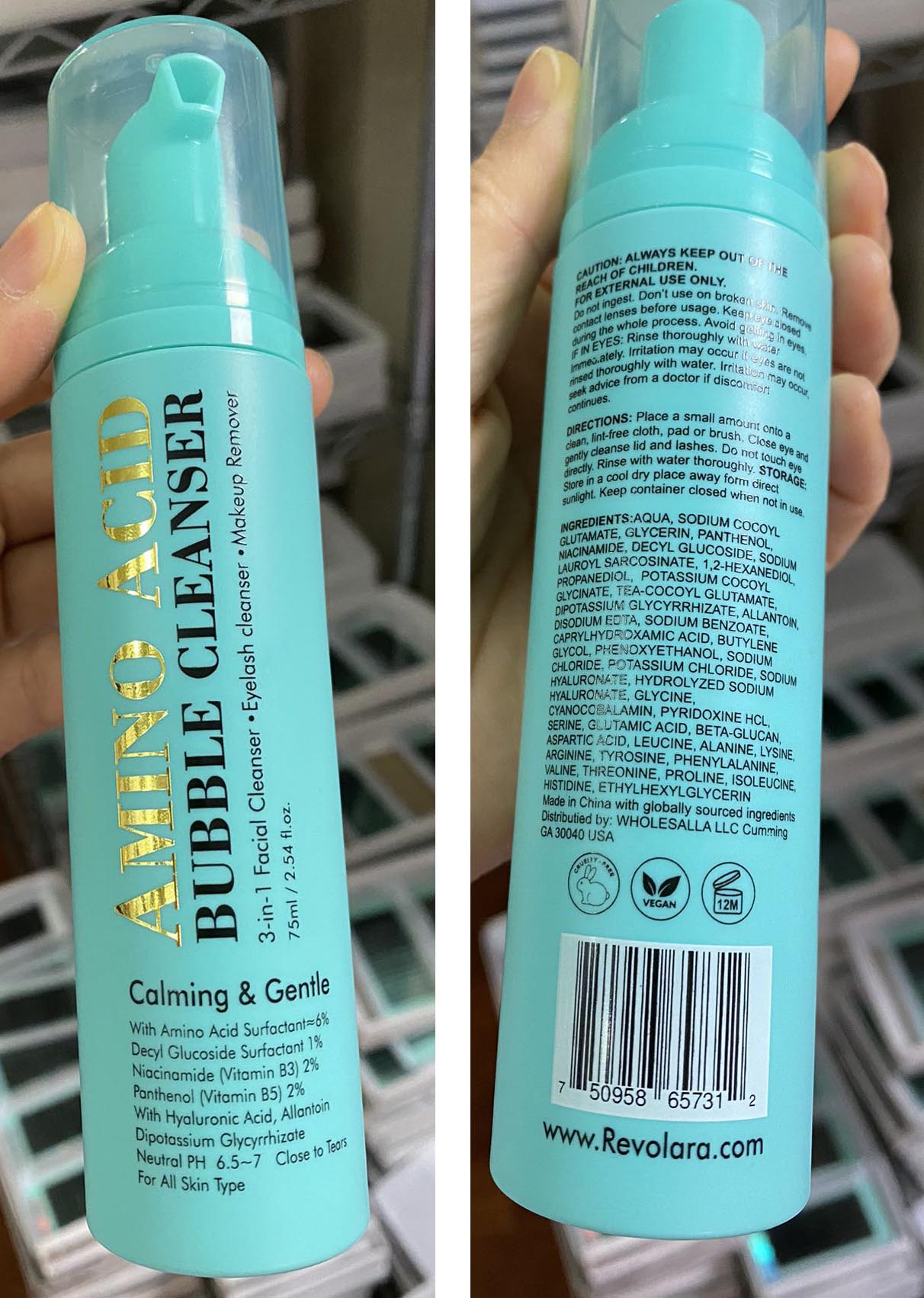 Luxury Amino Acids Eyelash Extension Bubble Shampoo Wholesale Private Label ( no-Labeled bottle 75ml )
