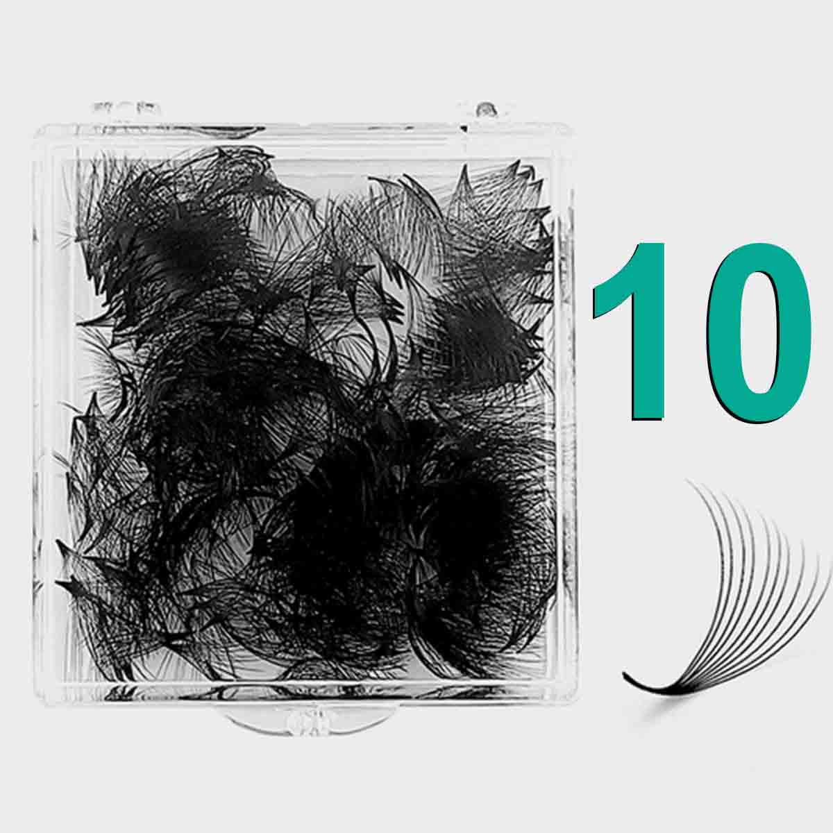 10D-0.05mm POWER-MAX Insta-Mega Pointy Root Premade Fans 500 Fans