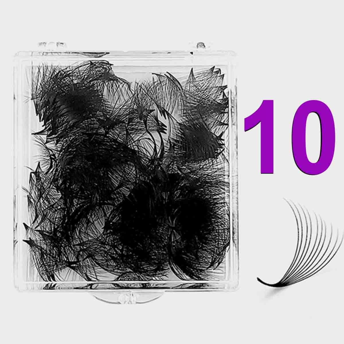 10D-0.07mm POWER-MAX Insta-Mega Pointy Root Premade Fans 500 Fans