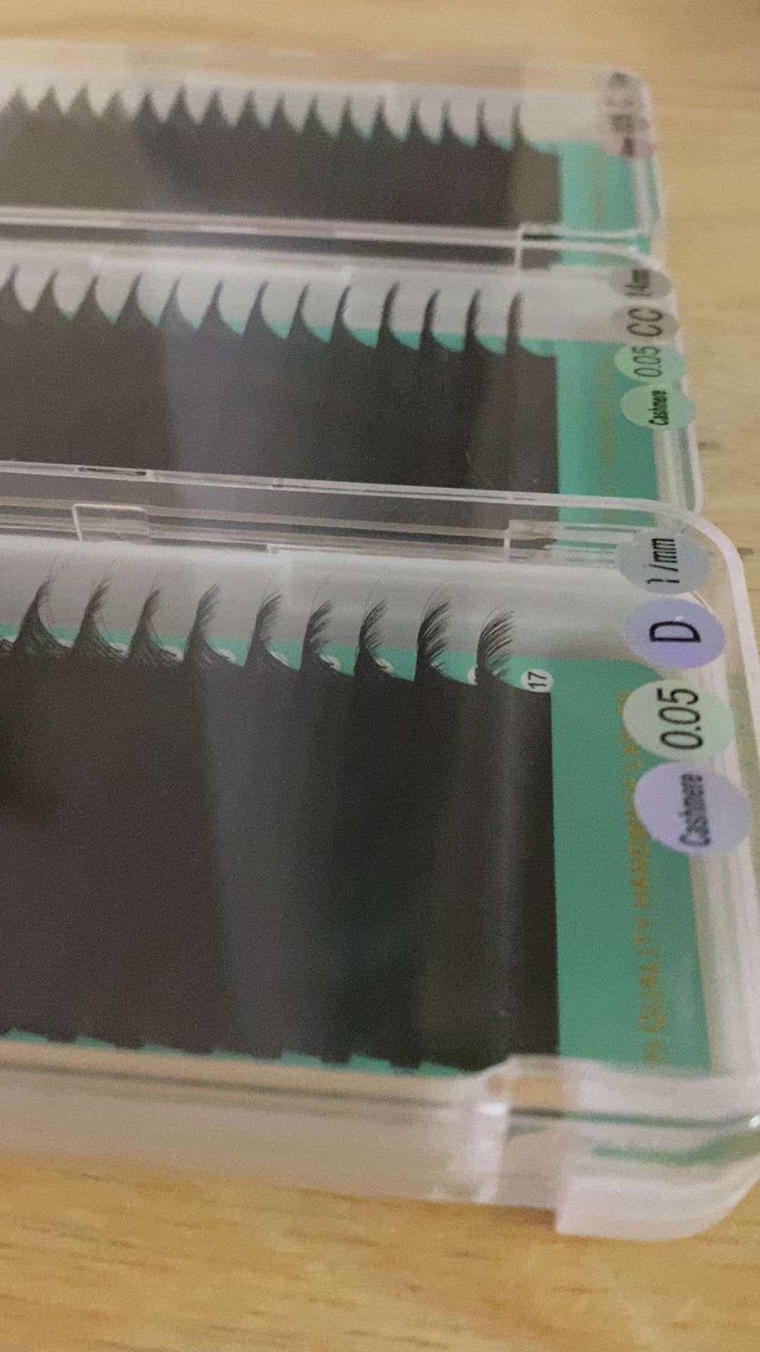 Cashmere PRO Extra Matte Deep Black Lashes 0.05mm【16-lines No-logo】【Best Quality Ever】