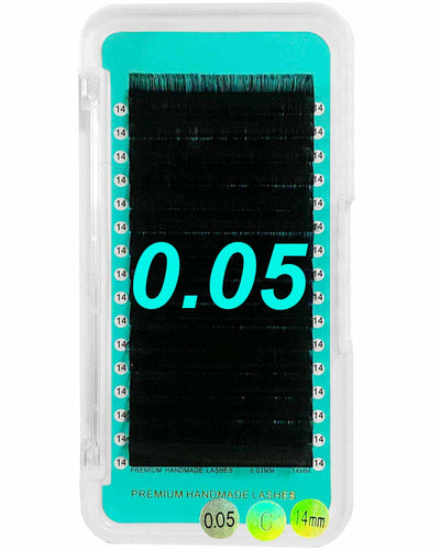 Cashmere Faux Mink Premium Matte Black Individual Lash Extensions 【0.05mm 16-lines】With Orange Tape【Clearance Sale】