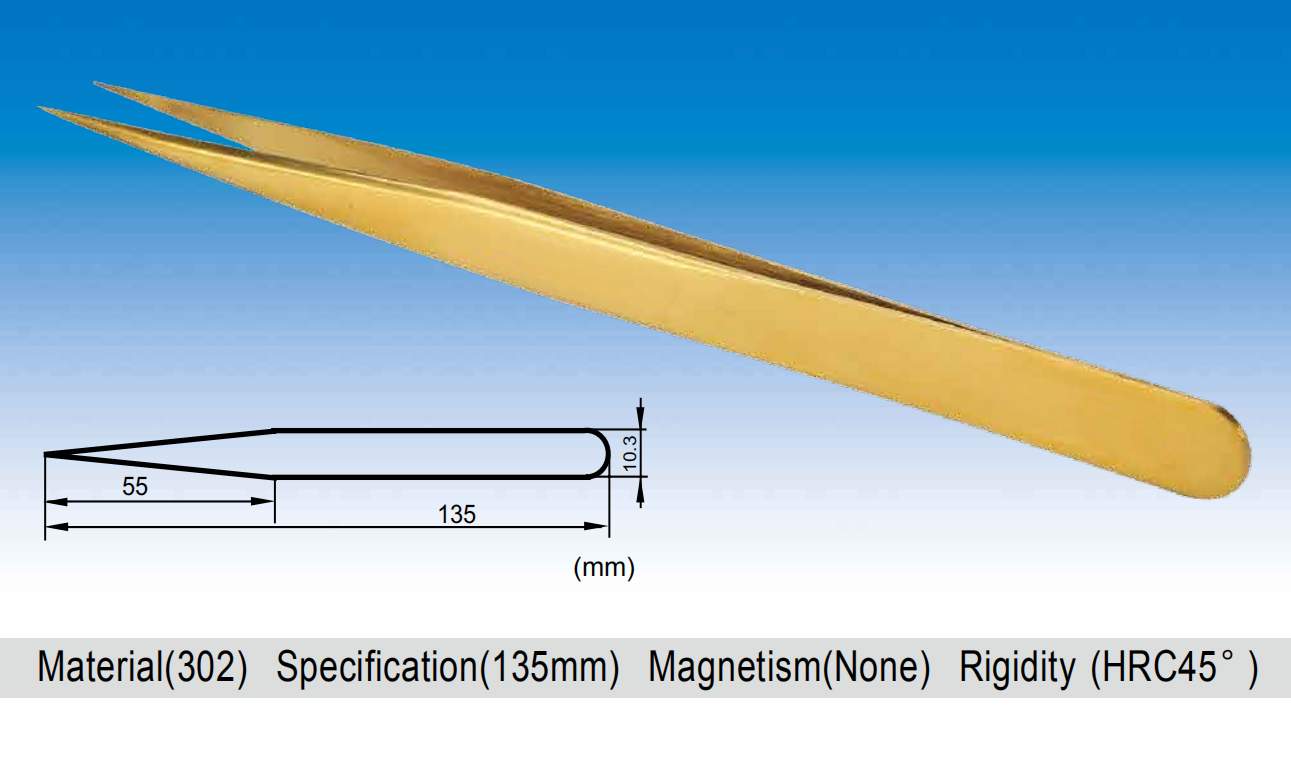 STRAIGHT Super Steel Tweezer | Anti-magnetic | Ultra-high precision hardness and durability