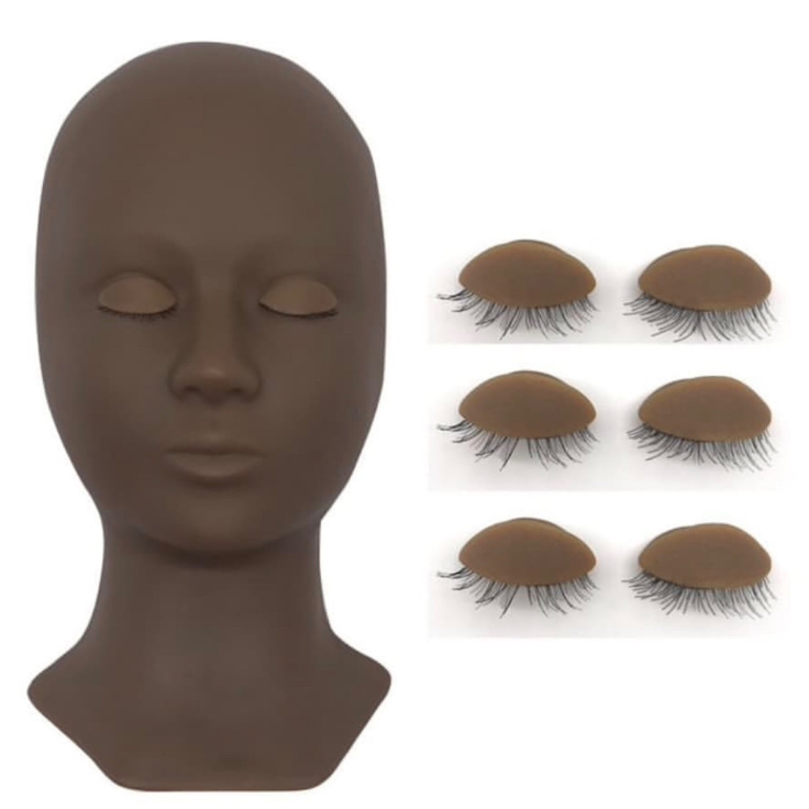 Eyelash Extensions Mannequin Head and Eyelids Training Combo