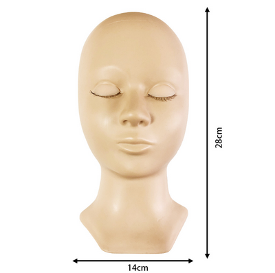 Eyelash Extensions Mannequin Head and Eyelids Training Combo Pack