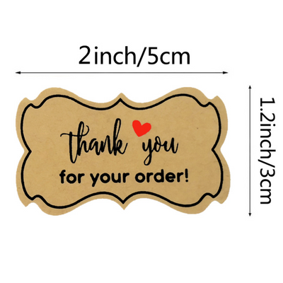Thank You Stickers Roll of 500 pcs -- dozens of different design --1.5 Inch