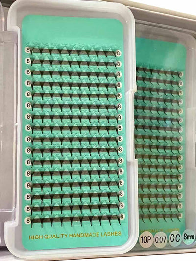 8D - 0.07mm Slim/Pointy Root Medium Stem Premade Fans 16 lines 160 fans NO-Logo【Sale】