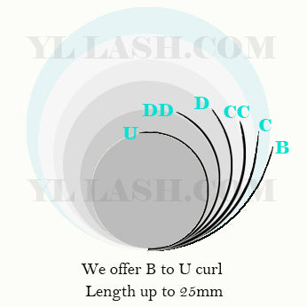 Flat 0.15mm Extra Soft Color Lashes LIGHT BLUE