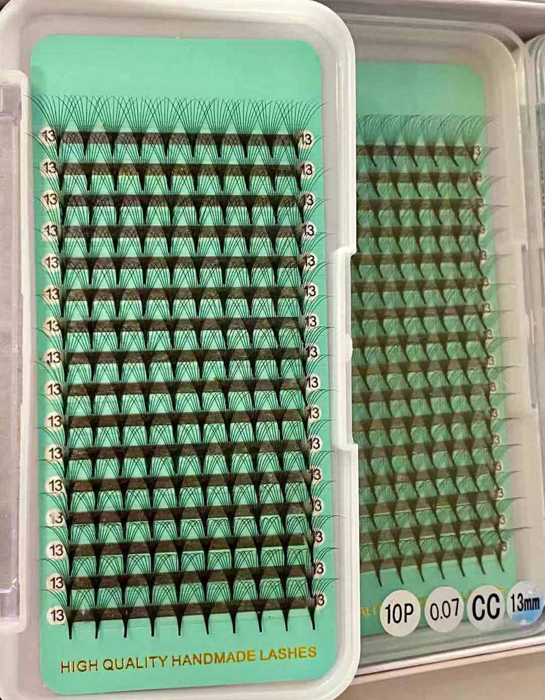 10D--0.03/0.05mm  Slim/Sharp/Pointy Root Medium Stem Premade Fans 16 lines NO-Logo 160 fans【Sale】