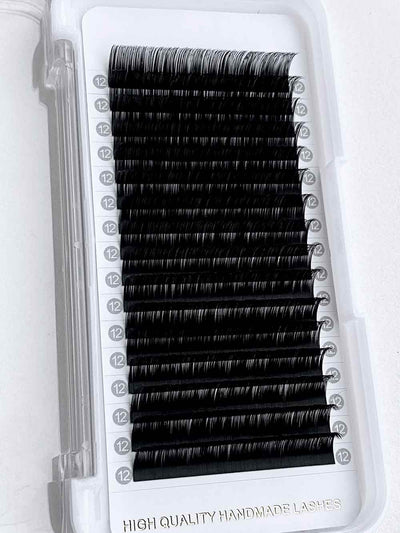 Cashmere Extra Matte Dark Black Lashes 0.03mm【16 lines no-logo white label】【Best Quality Ever】