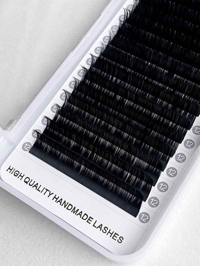 Cashmere Extra Matte Dark Black Lashes 0.03mm【16 lines no-logo white label】【Best Quality Ever】