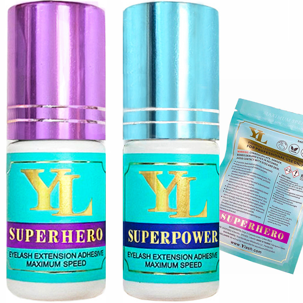 SUPERPOWER Black 0.5 to 1 Second FAST Drying EXTRA STRONG / 8 Weeks Long Retention Glue 5ml Black【Made in Taiwan】