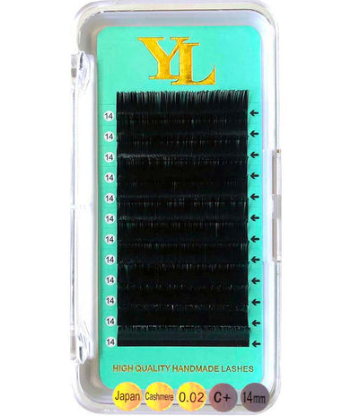 Japan Cashmere Extra Matte Dark Black Lash【0.02mm 12 Rows】