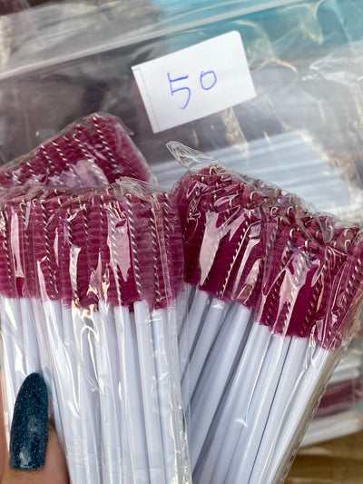 Mascara Brush 50 pcs/bag -  many COLORS