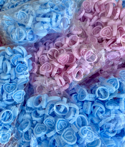 Sweet Heart Glue Rings 100pcs/pack
