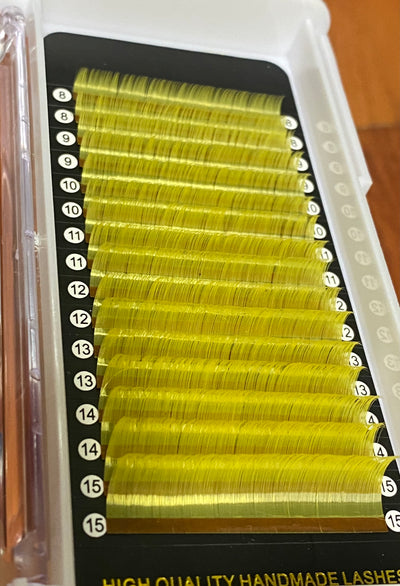 0.05mm Yellow Golden Color Lashes 16 rows
