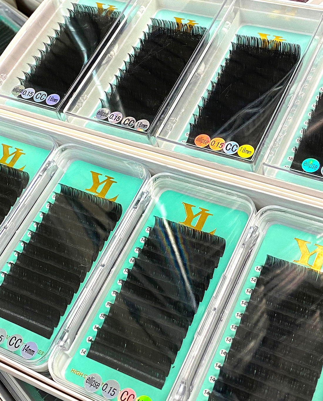Flat Lashes/ Ellipse Lash 0.15mm【Extra Matte Dark Black】8 to 18mm