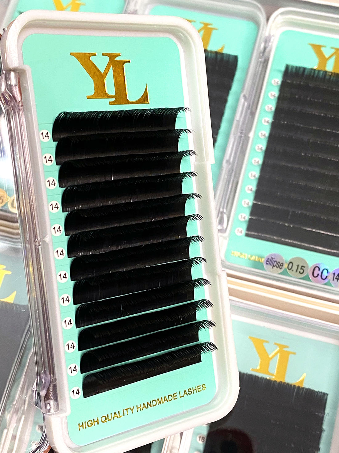 Flat Lashes/ Ellipse Lash 0.15mm【Extra Matte Dark Black】8 to 18mm