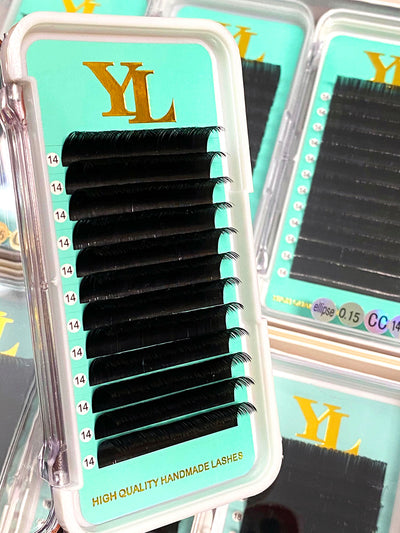 Flat Lashes/ Ellipse Lash 0.15mm【Extra Matte Dark Black】8 to 18mm